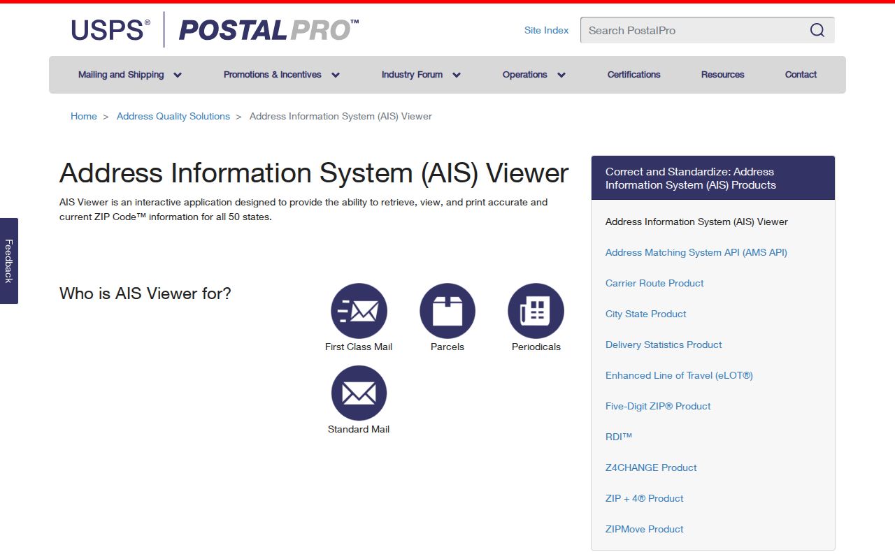 Santa Clara ZIP code directory view of the USPS address-quality reference